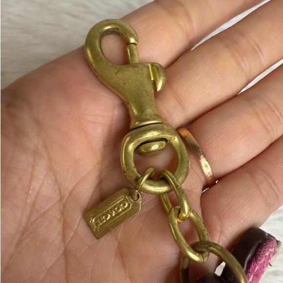 Y2K COACH Flower Bag Charm Key Fob - Picture 5 of 5